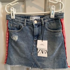 Zara denim skirt girls size 8 NWT